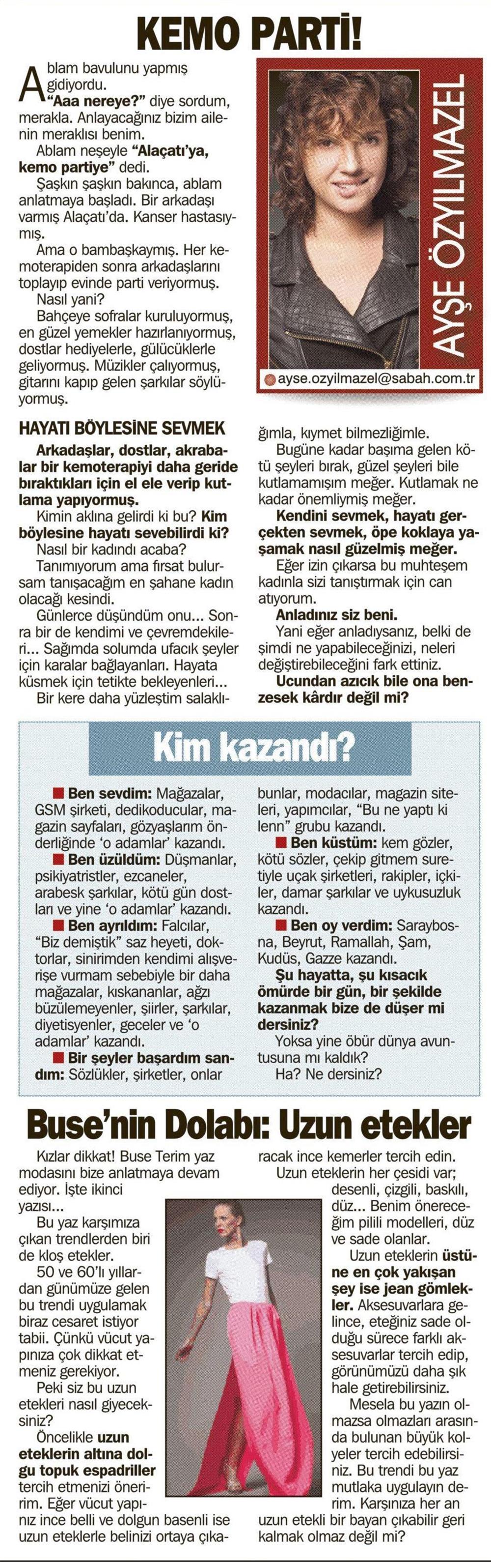 Sabah Gazetesi - Günaydın Eki - 14.06.2011